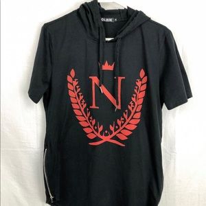 S/S Fashion Tee with Zipper Detail